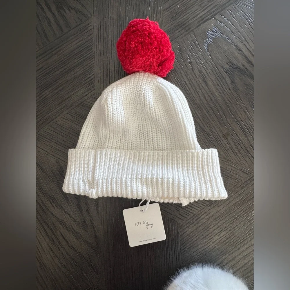 NWT BIG POM POM BEENIE HAT Age 3-4